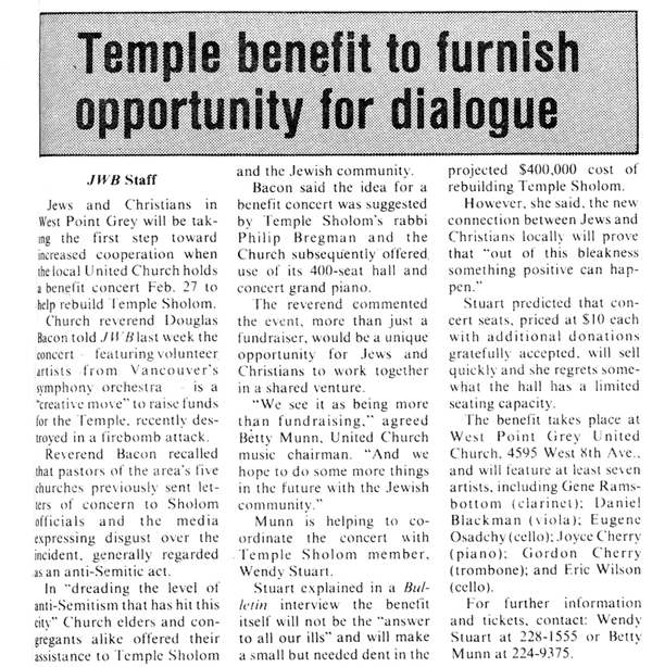 JWB 1985_Benefit concert for TS