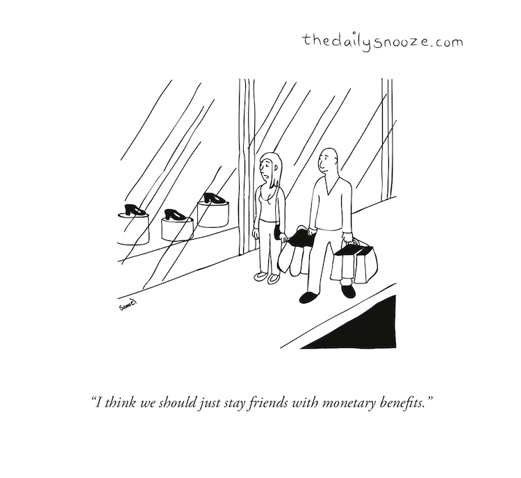cartoon - monetary benefits