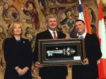 photo - Laureen and Stephen Harper with Yuli Edelstein