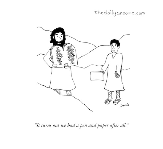 cartoon - Moses Ten Commandments