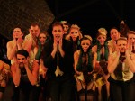 photo - Jamie James as the Emcee, centre, with the ensemble of Cabaret.