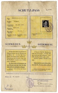 image - The Schutzpass of Judith Weiszmann (née Kopstein), which was featured in a stamp issued by Sweden and also one issued by Canada