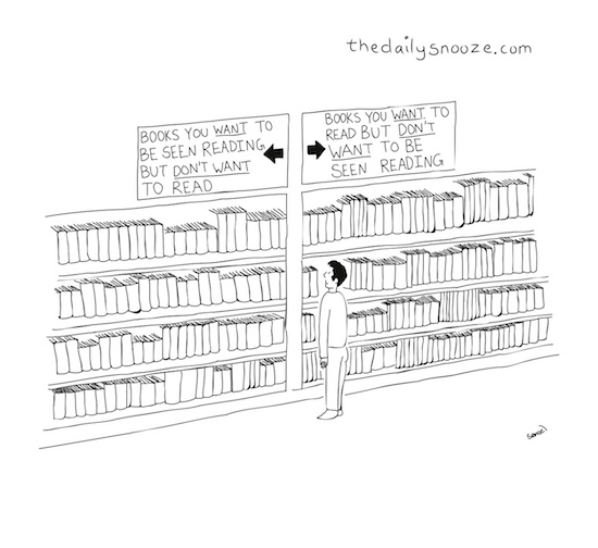cartoon - Books you'd like to be seen reading....