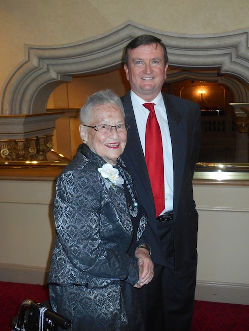 photo - Rose Yorsh with Kevin Land, principal of Gladstone Secondary School