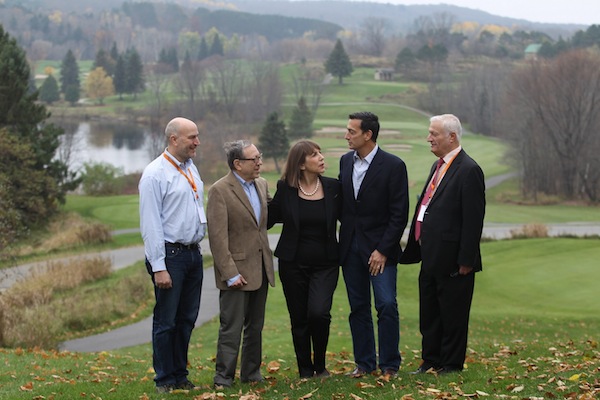 photo – Chaim Chesler, Matthew Bronfman, Limor Livnat, Irwin Cotler and Mitchell Bellman of the International Fellowship of Christians and Jews