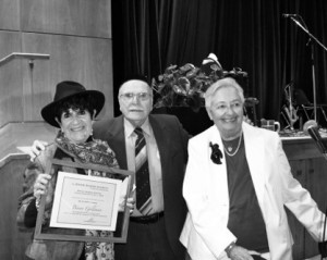 photo - Binny Goldman, left, Serge Haber and Edith Shier also were honored