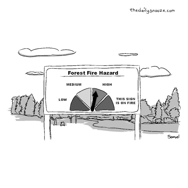 cartoon - Forest Fire Hazard by Jacob Samuel