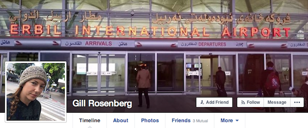 image - Gill Rosenberg facebook page screenshot