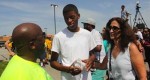 photo - Rabbi Susan Talve at an NAACP march in Ferguson, Mo., with recent bar mitzvah boy Terel Wooten Jr.