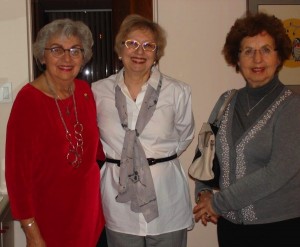 photo - Left to right: Gloria Hendin, longtime supporter of NCJW Vancouver section, hosted Sharon Allentuck and Robyn Lenn and members of the organizing committee following the celebration of the section’s 90th birthday