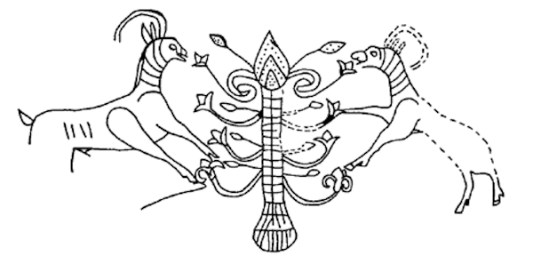 image -A menorah-like drawing from Kuntillet Ajrud