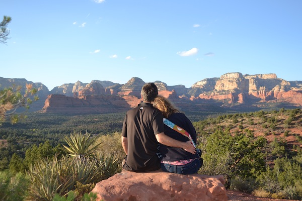 photo - The author and her husband appreciate Sedona’s red rocks, which are not mountains but sand dunes that rise up to 6,592 feet