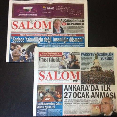 photo - A copy of Salom, the Turkish Jewish weekly tabloid