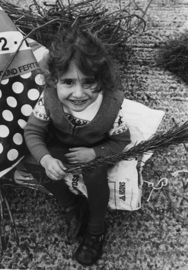 photo - The author in 1974 at a tree planting event organized by her father in England