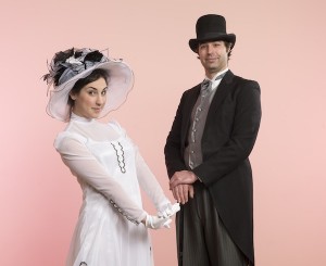 photo - Jewish community members Kathryn Palmer and Jonathan Boudin in the ensemble of Royal City Musical Theatre's My Fair Lady.