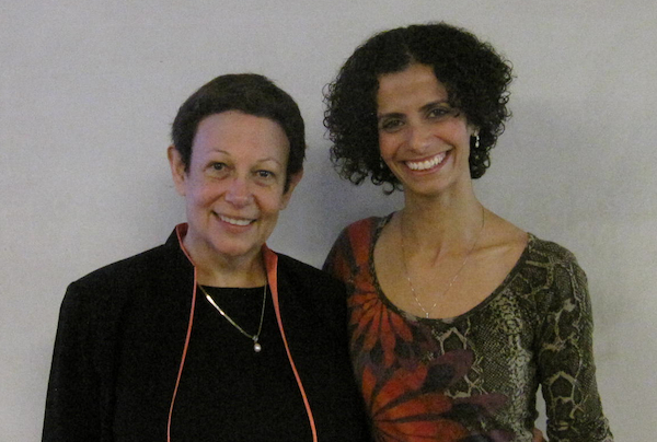 photo - Dr. Adele Diamond, left, with Dr. Rania Okby at a talk Okby gave at a Canadian Associates of Ben-Gurion University-hosted event at the University of British Columbia