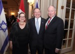 photo - Ambassador of Israel to Canada Rafael Barak, centre, with his wife Miriam and Foreign Minister Rob Nicholson at the Israeli embassy’s Independence Day reception held at the Chateau Laurier in Ottawa on April 29. The more than 600 attendees included ministers, MPs, senators, Supreme Court justices, members of the diplomatic corps, government officials, rabbis, other clergy, representatives of the Jewish community and other supporters of Israel