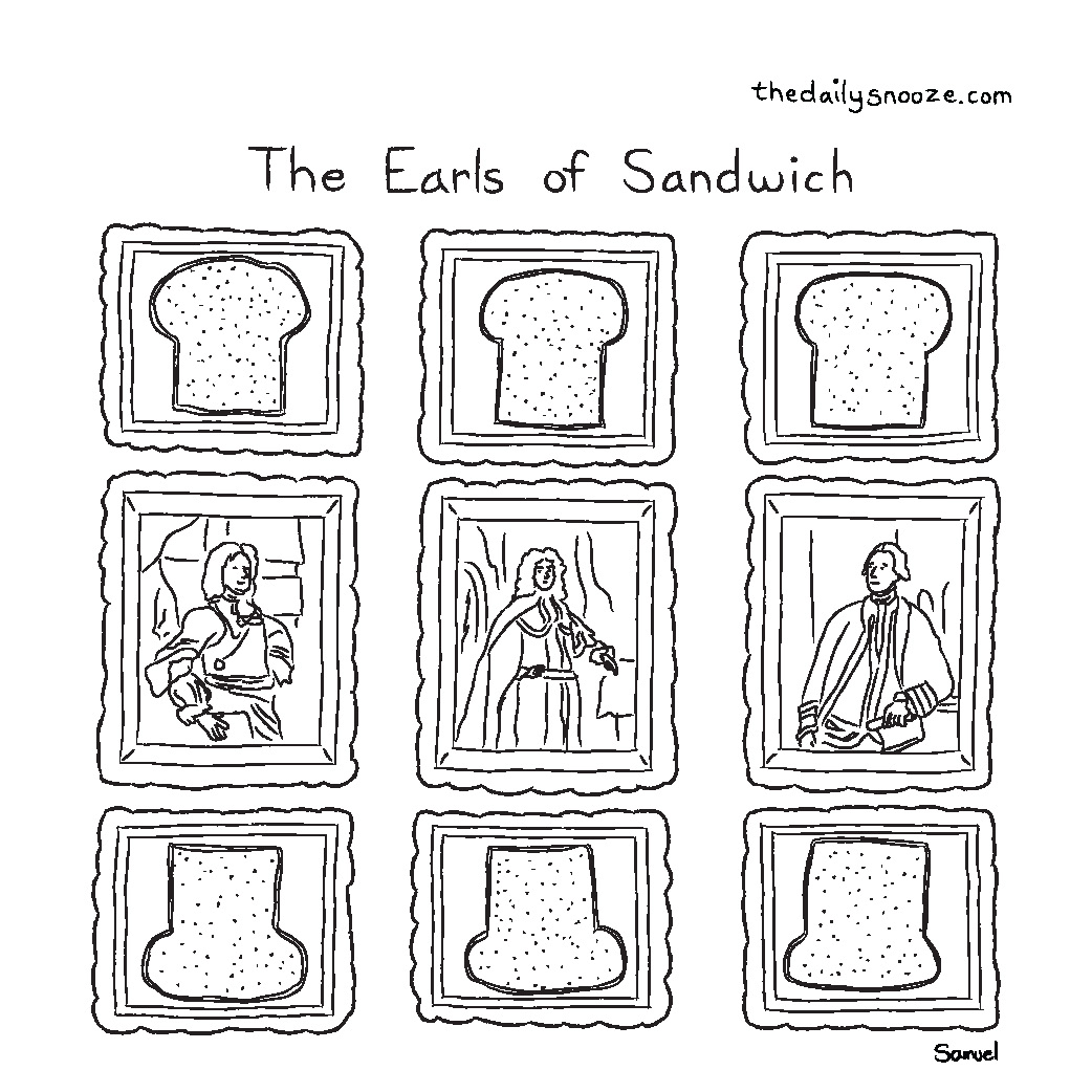 cartoon - The Earls of Sandwich, by Jacob Samuel