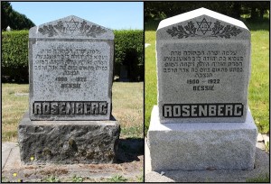 photo - Among the headstones restored in the Jewish section of Mountain View Cemetery was that of Bessie Rosenberg.