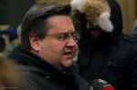 photo - Montreal Mayor Denis Coderre at the Jan. 11, 2015, rally in Montreal in support of the victims of the Charlie Hebdo shooting
