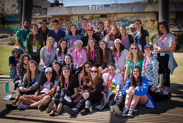 photo - The Coast-to-Coast March of the Living group, as well as a few Israeli youth, in Israel