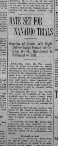 image - As reported in the Daily Colonist on Sept. 26, 1913, Israel Rubinowitz was released from jail “on his surety of $500.”