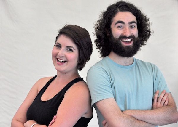 photo - Erika Babins, choreographer, and Zach Wolfman, actor, in Awkward Stage Productions’ Titus, written by Andrew Wade and Jenny Andersen