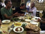 photo - Roger Sherman’s Florentine Films crew chows down at El Babor restaurant in the Haifa area