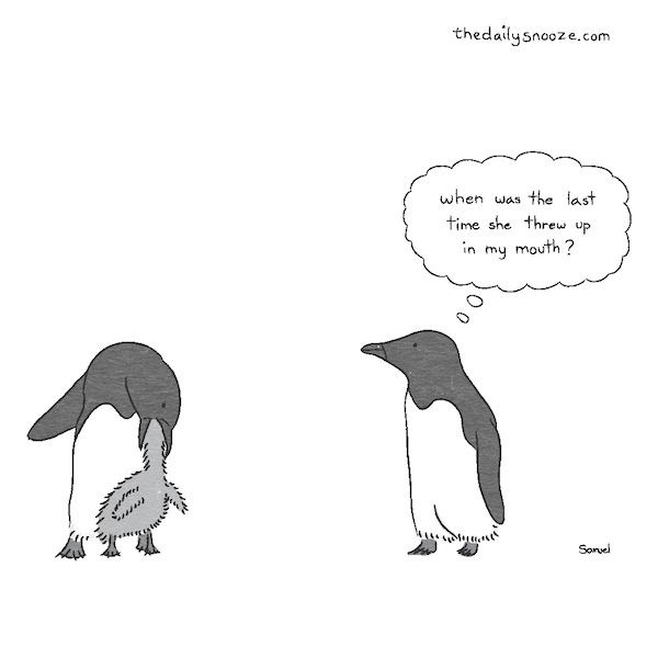 cartoon - "When was the last time she threw up in my mouth?" - by Jacob Samuel