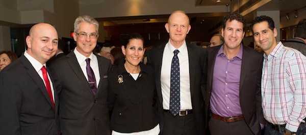 photo - Left to right are Jewish Federation of Greater Vancouver CEO Ezra Shanken, campaign chair Dr. Neil Pollock, women’s philanthropy chair Lisa Pullan, board chair Stephen Gaerber and major donors co-chairs Alex Cristall and Andrew Merkur