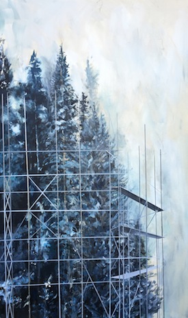 photo - Reconstructing Nature, acrylic on canvas, by Lori Goldberg