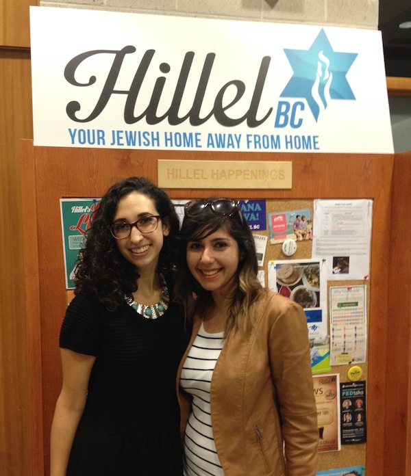 photo - Yael Steinberg, left, and Zina Rakhamilova at Israel on Campus’ first event of the year at the University of British Columbia