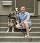 photo - Ian Rabb with his dogs Samson and Ariel
