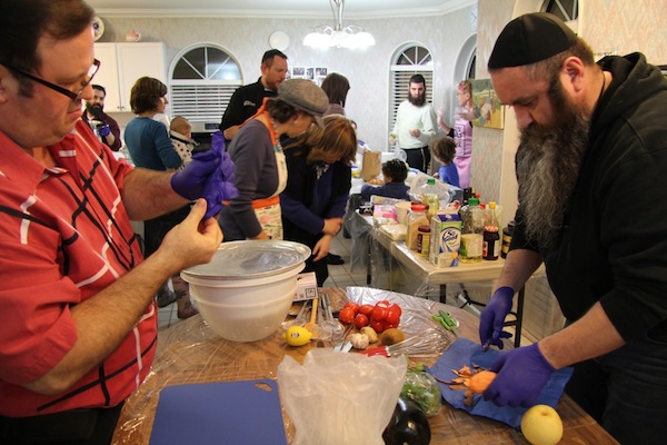 photo - After the menorah lighting, the Iron Chef Chanukah competition began in Surrey