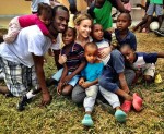 photo - Leah Stern in Haiti, where she was helping orphaned and abandoned children