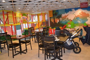 photo - In addition to great food, Shuk has space in the large dining room to keep the 2- to 6-year-old crowd entertained.