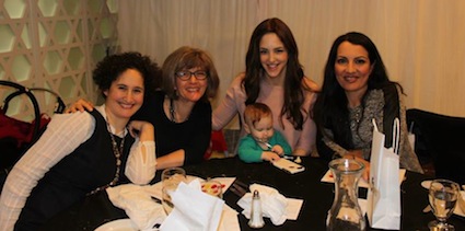 photo - Left to right: Shula Klinger, Pamela Shapiro, Miki Mochkin with Anya, and Genny Krikler