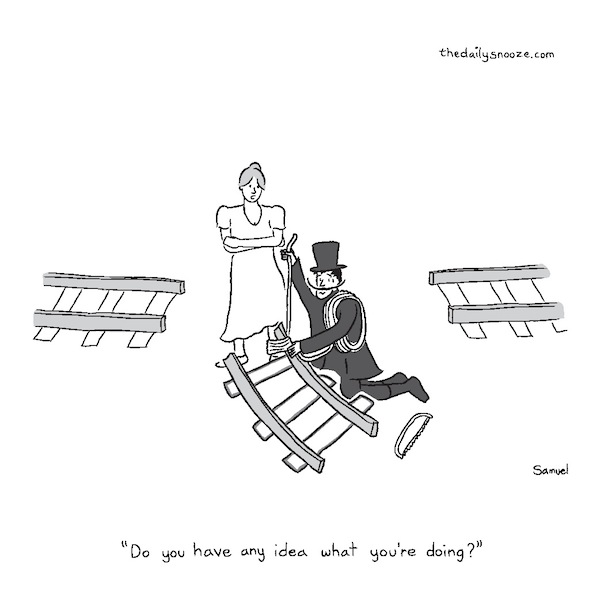 cartoon - "Do you have any idea what you're doing?" by Jacob Samuel