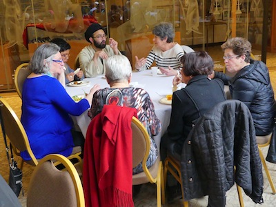 photo - About 80 or 90 members of the Muslim community went to Beth Tzedec on March 13