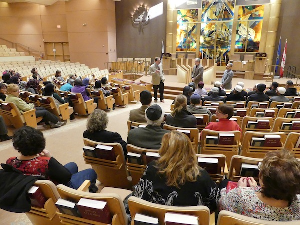 photo - On March 13, members of Calgary’s Muslim community visited Congregation Beth Tzedec. Jewish community members had visited Green Dome Mosque the week prior. The events were part of the Our House is Your House program