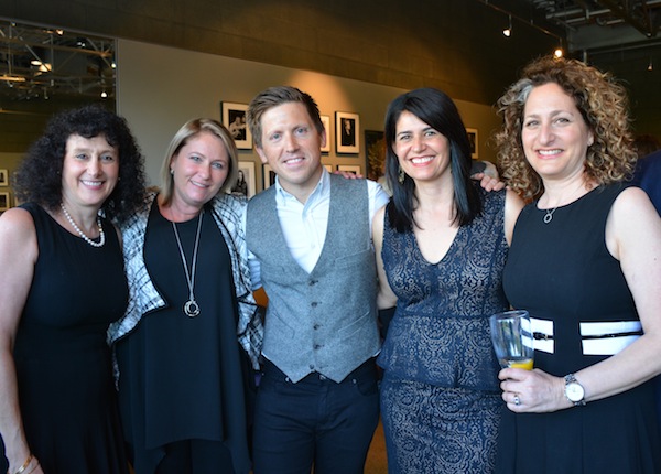 photo - Left to right: Esther Mogyoros, King David High School director of development; Shannon Gorski, PAC co-chair; speaker Josh Shipp; and Teaching for Tomorrow co-chairs Gaby Lutrin and Elaine Grobman