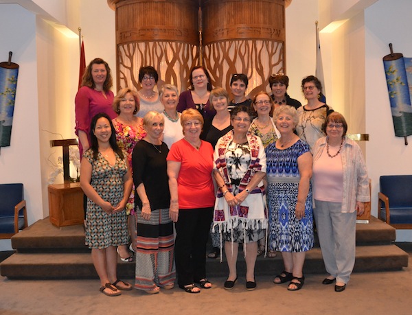 photo - The current Sisterhood of Temple Sholom board at its installation in June 2015