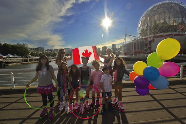 photo - Lana Shahar-Kulik (back right) with some of her skating students