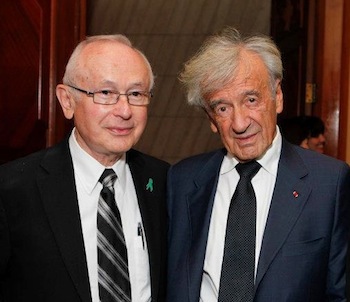 photo in Jewish Independent - Elie Wiesel with friend and fellow survivor Robbie Waisman