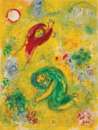 image - Marc Chagall, “The Trampled Flowers / Les fleurs saccagées” (detail), circa 1956-1961, printed in 1961