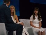 photo in Jewish Independent - Gwyneth Paltrow, left, and Zooey Deschanel at the Sage Summit in July