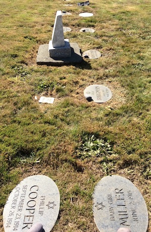 photo - Headstones for the graves of 87 babies and children were unveiled at Mountain View Cemetery’s Jewish section on Sept. 11