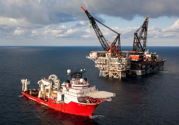 photo - The Tamar gas rig in the Mediterranean, off the Israeli coast