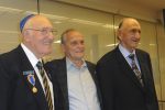 photo - At the recent Jewish Seniors Alliance annual general meeting, three volunteers were honored: Ralph Jackson, left, Bill Gruenthal, centre, and Milt Adelson
