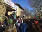 photo - Protesters at Oberlin College